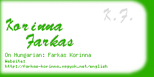 korinna farkas business card